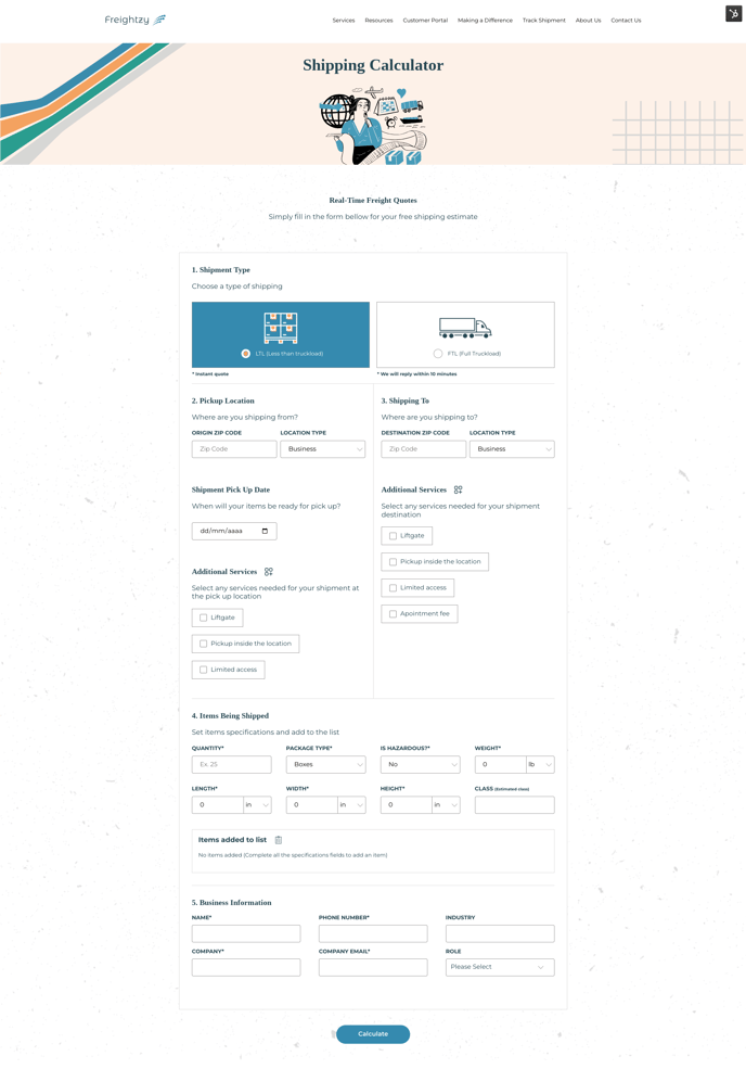 Freightzy-shipping-calculator