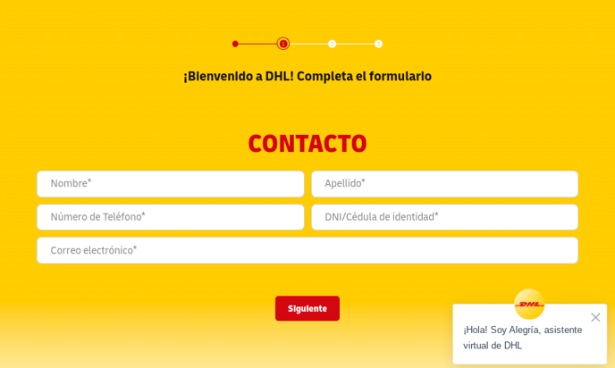Herramienta de autoselección DHL